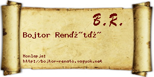 Bojtor Renátó névjegykártya